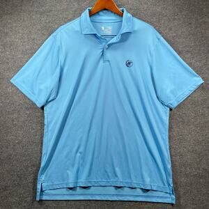 FG Tech Golf Polo Shirt Men's XL Blue Short Sleeve Casual Outdoors Stretch